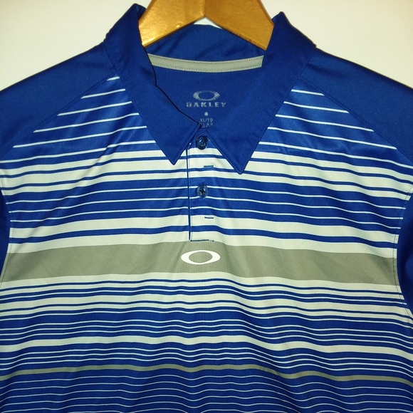 Oakley Other - Oakley Men's Blue Striped Polo Shirt XL